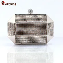 Luxus Partei Strass Tag Clutches Bling Voller Diamanten Hochzeit Handtasche Eisen Box Handtasche Gute qualität Dame Abendessen Tasche Umhängetasche