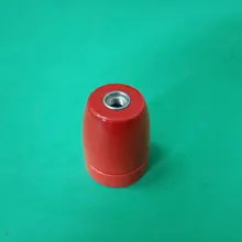 E27 E26 кулон фарфор держатель лампы 510A красный