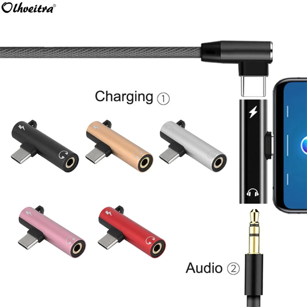 

Olhveitra Type-c To 3.5mm Earphone Jack Adapter For Xiaomi Mi 9 Samsung S10+ Aux Audio Cable Headphone Charging USB-C Converter
