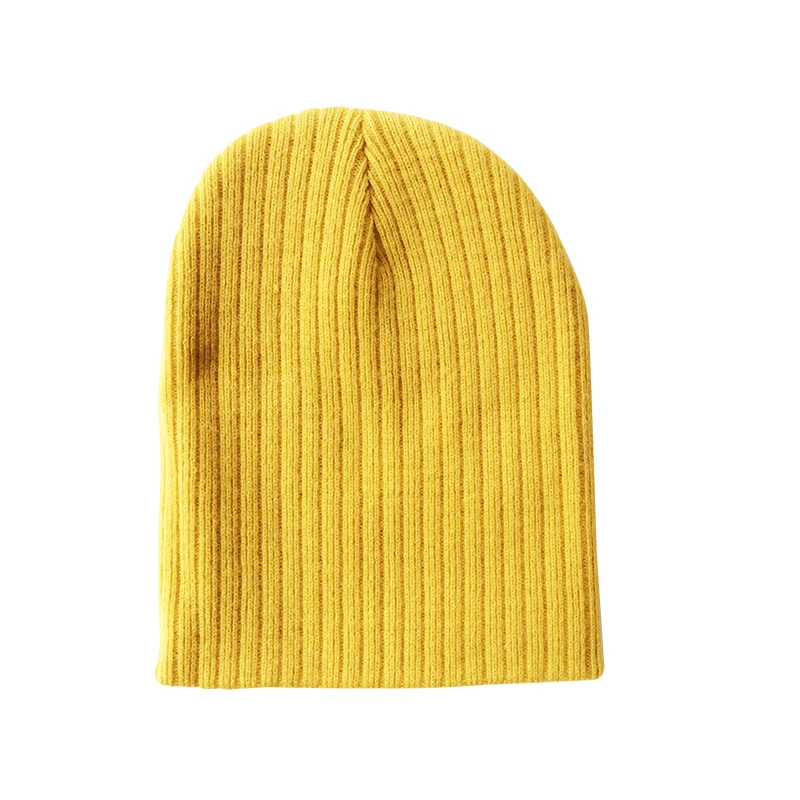 Детские шапки, вязаные осенне-зимние детские шапки для мальчиков и девочек, детские зимние шапки, все для детской одежды и аксессуаров - Цвет: dark yellow