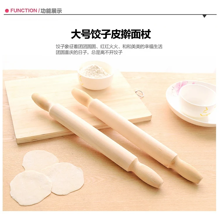 Large solid wood rolling pins pizza bread biscuit baking tool stick Decoration Dough Roller Wooden sticks kitchen Accessories