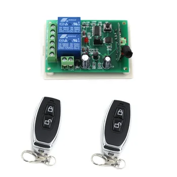 

DC12V/24V Wireless Remote Control Switch System Radio Controlled Switch 2 CH Relay Receiver + 2 Transmitter For Motor LED Lamp