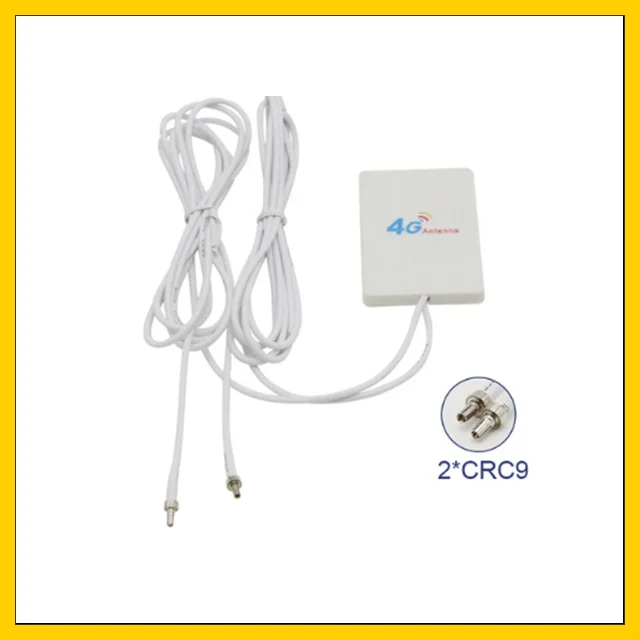 10 шт 3g, 4g Lte Антенна комнатная антенна 2 * SMA/2 * CRC9/2 * TS9 Мужской Разъем Booster MIMO панельная антенна + 2 метров