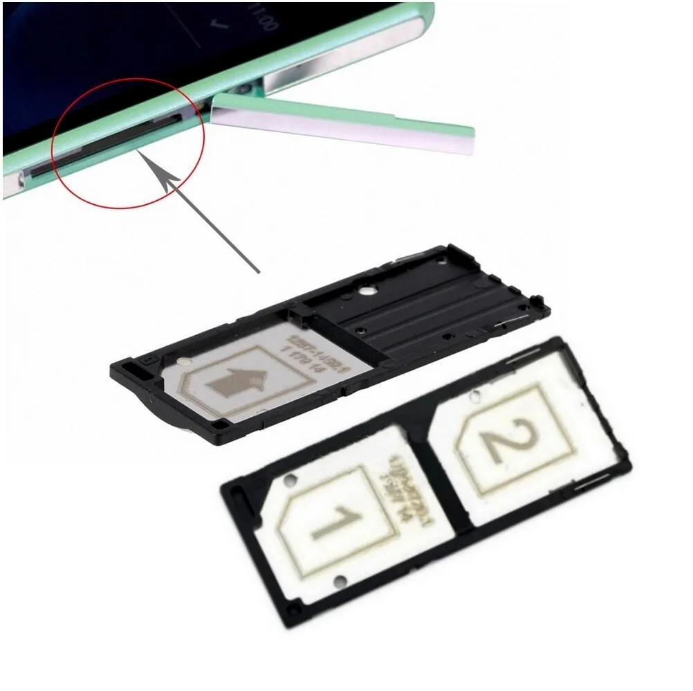 Подлинный держатель для одной и двойной Sim-карты Sony xperia C3 S55T S55U слот считывателя
