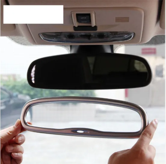 

For Landrover Freelander 2 2008-2015 ABS Chrome Car Interior Rearview Mirror Cover Frame Trim Sticker Car Accessories