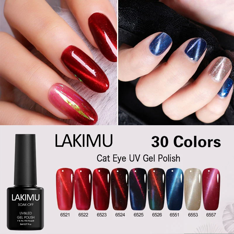 

LAKIMU Cat Eye Gel Nail Polish 5D UV Gel Varnishes Hybrid Gel Polish Decorations Gellak Soak Off Nail Glitter Nail Art Primer