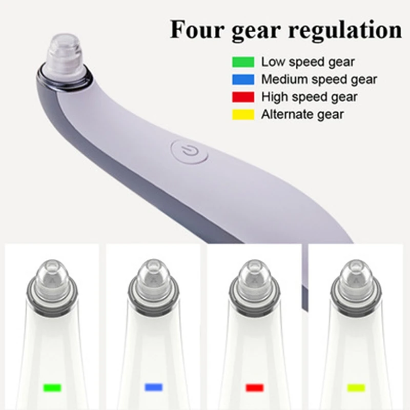Limpador de Poros Neus Zwart Local Elektrische Gezichtsreiniging Acne Schoon Reiniging Gezicht Instrumento Facial 7 Utensílios de cuidado facial