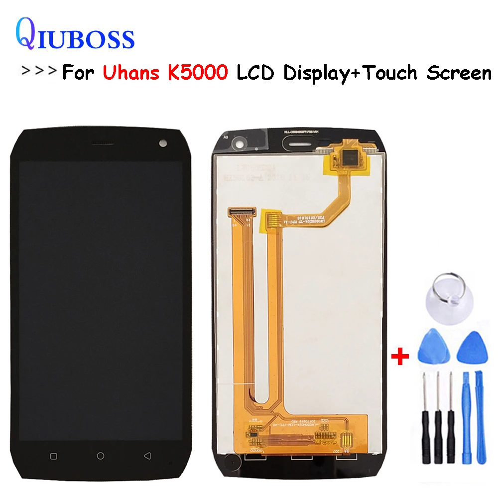 Для Uhans K5000 ЖК дисплей + сенсорный экран Стекло Замена дисплея 1280*720 5 0 дюймов IP68