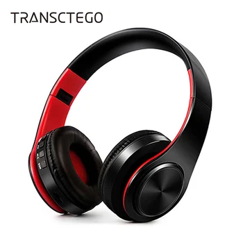 

TRANSCTEGO Bluetooth Headphone Wireless 4.1 Stereo Bluetooth Headset FM radio TF card solut for calls Earphone