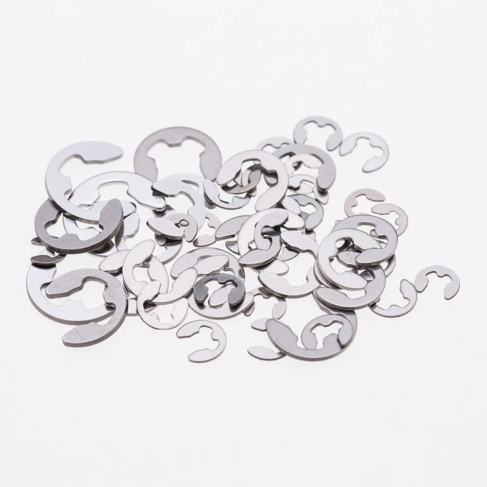 

100Pcs DIN6799 GB896 M2.5 M3 M4 M5 M6 M7 M8 304 Stainless Steel Circlip Sack Retainer E E-type Buckle-shaped Split Washers HW087