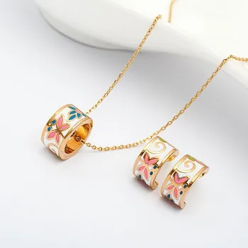 

R&X Trendy Anniversary Necklace/earrings Romantic Dieraden Women Jewelry Classic Fashion Dubai Ensemble Bijoux Jewelry Sets Sets