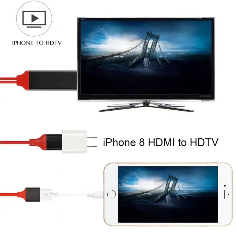 Новейший Full HD 1080P HDMI Кабель адаптер для iPhone 8X7 6s Plus iPad TV Xiaomi Android телефоны к