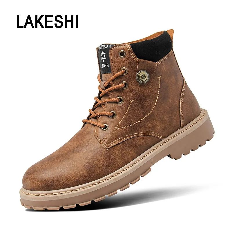 melhor Novos Homens botas botas de Moda Homens Botas Botas de inverno Botas de Homens De Motocicleta masculino Oxfords Sapatos De Couro Martin botas dos homens Casuais sapatos