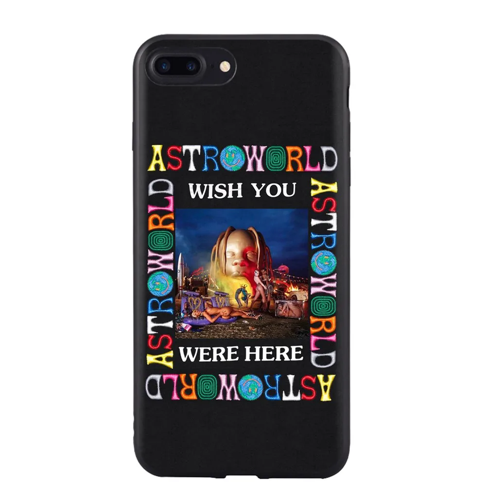 Чехол для телефона Travis Scott Astroworld для Apple iPhone X XS Max XR 8 Plus 7 Plus 6 6S Plus 5 5S SE мягкий силиконовый черный чехол