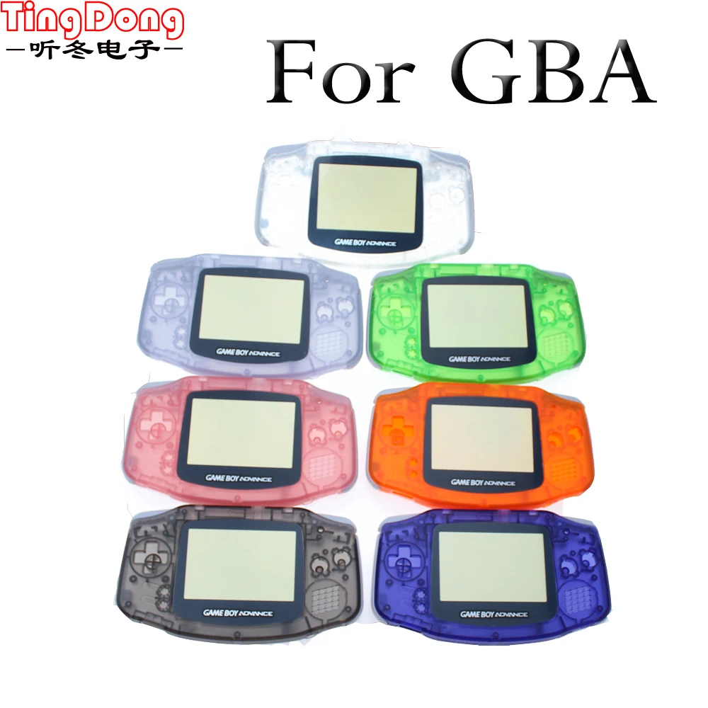 Ting Dong Housing Shell Case Cover+Screen Lens Protector +Stick Label for Gameboy Advance GBA Console