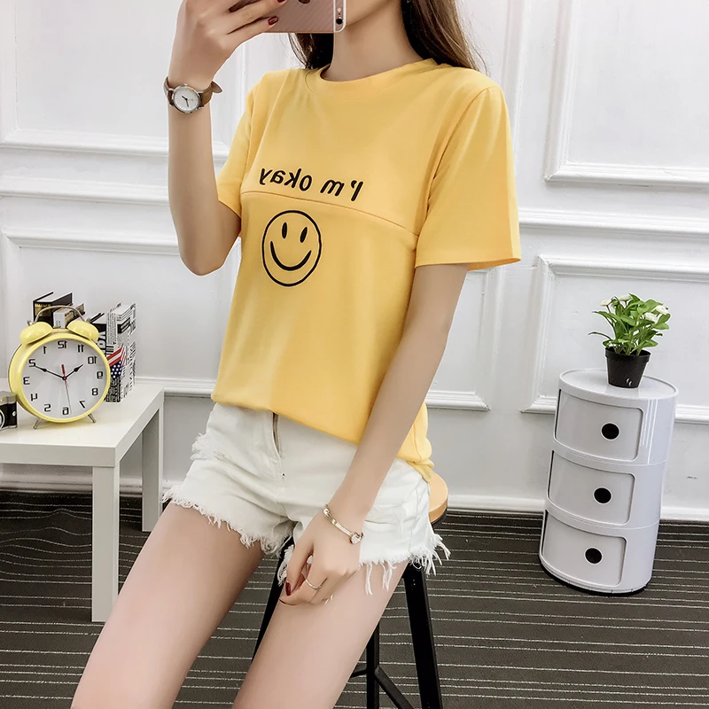 9008# Lovely Cotton Maternity Nursing Tops Summer Casual Breastfeeding T-shirt Clothes for Pregnant Women Pregnancy Tees T Shirt
