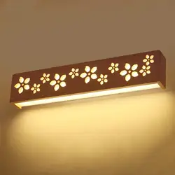 Сплошная деревянная стена лампа для прохода балкон простая прямоугольная светодиодная зеркальная передняя зеркальная вишня бабочка
