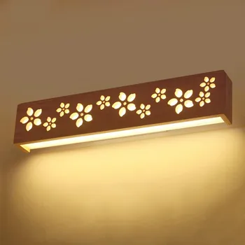 

Solid wood wall lamp aisle balcony simple rectangular led mirror front mirror cherry butterfly bedroom bedside lamp lw419252