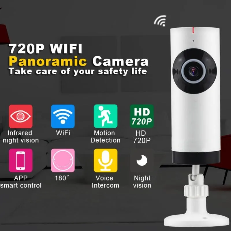 

Smar HD 720P Panoramic Camera 360 Degree FishEye Wireless IP Camera Night Vision Mini Baby Monitor Wifi CCTV Security IP Camera