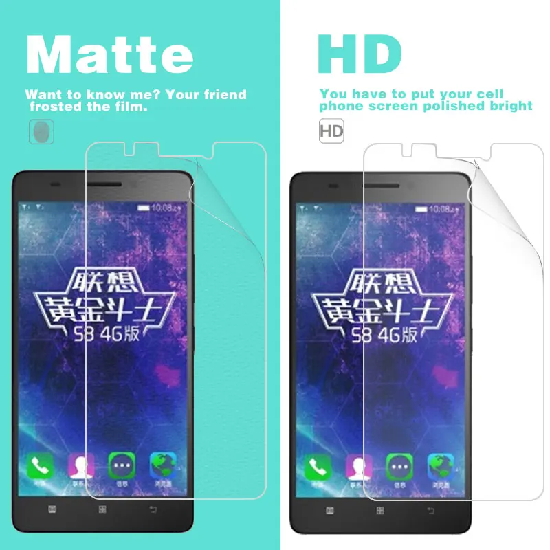 

Front HD Clear Glossy Film For Lenovo Golden Warrior S8 A7600 5.5 in Matte Film of Anti-Glare Smart Cell Phone Cover + Cloth