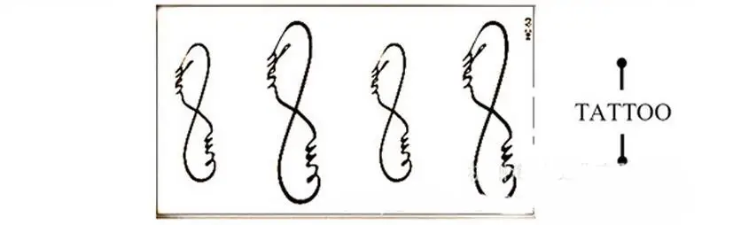 50 шт. водонепроницаемые татуировки Love Infinity Symbol мужской женский боди арт наклейки