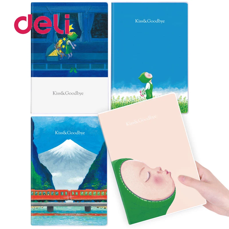 Deli 1 шт. 32K корейский канцелярский ежедневный блокнот резиновый чехол записная