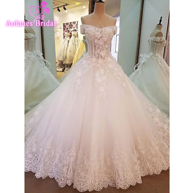 Кружевное бальное платье AOLANES Gelinlik 2017 винтажное для свадьбы|vintage bridal gown|bridal gownvestido