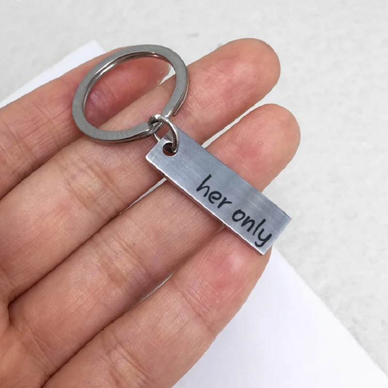 Цепочка для ключей с надписью His One Her Only|Брелоки| |