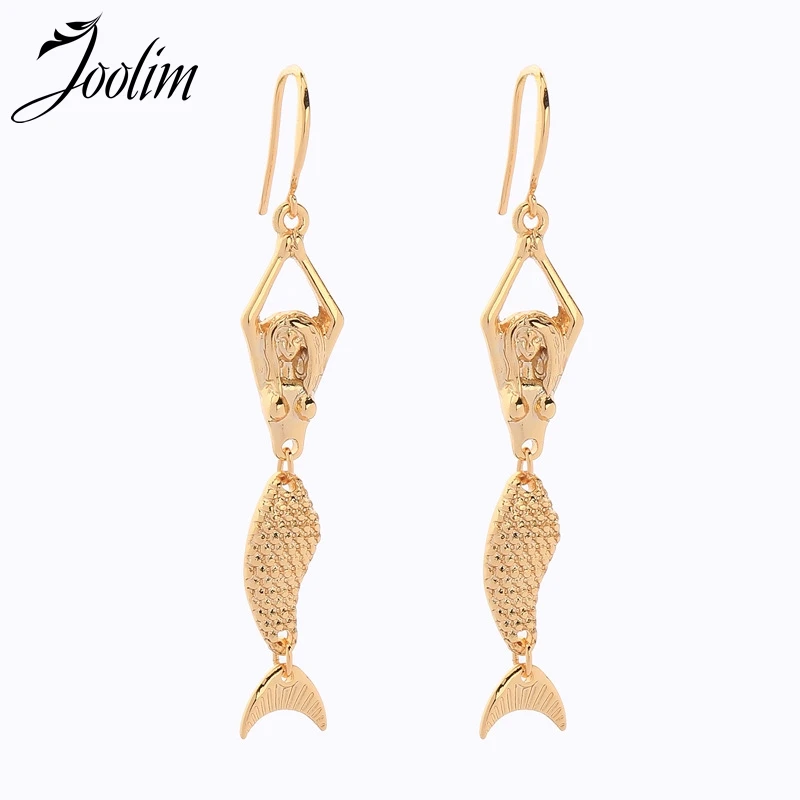 

Joolim Jewelry Wholesale Gold Color Mermaid Drop Earring Fashion Earring