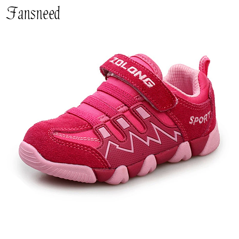 

2017 spring and summer female children   genuine leather sport   running  shoes male  sneakers boy and girl shoes