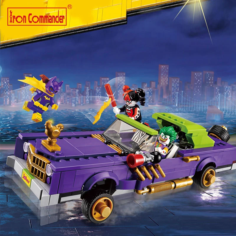 

Iron Commander 433Pcs 07046 Genuine Movie Series The Joker`s Lowrider Set Building Blocks Bricks Educational Toys with 70906