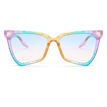 Брендовые Дизайнерские Модные Цветные солнцезащитные очки с большой оправой, женские Модные полые очки, солнцезащитные очки Oculos De Sol Gafas