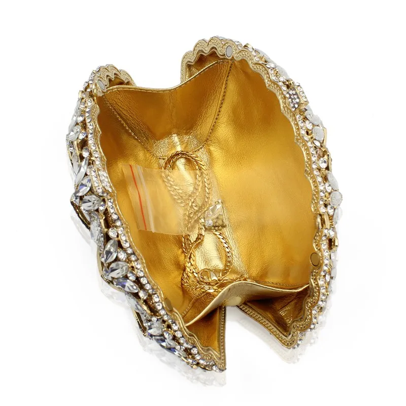 Новые золотистые и Серебристые дамы футляр кристалл вечерняя сумочка; BS010 Роскошные Брендовые женские сумки(8753A-GS