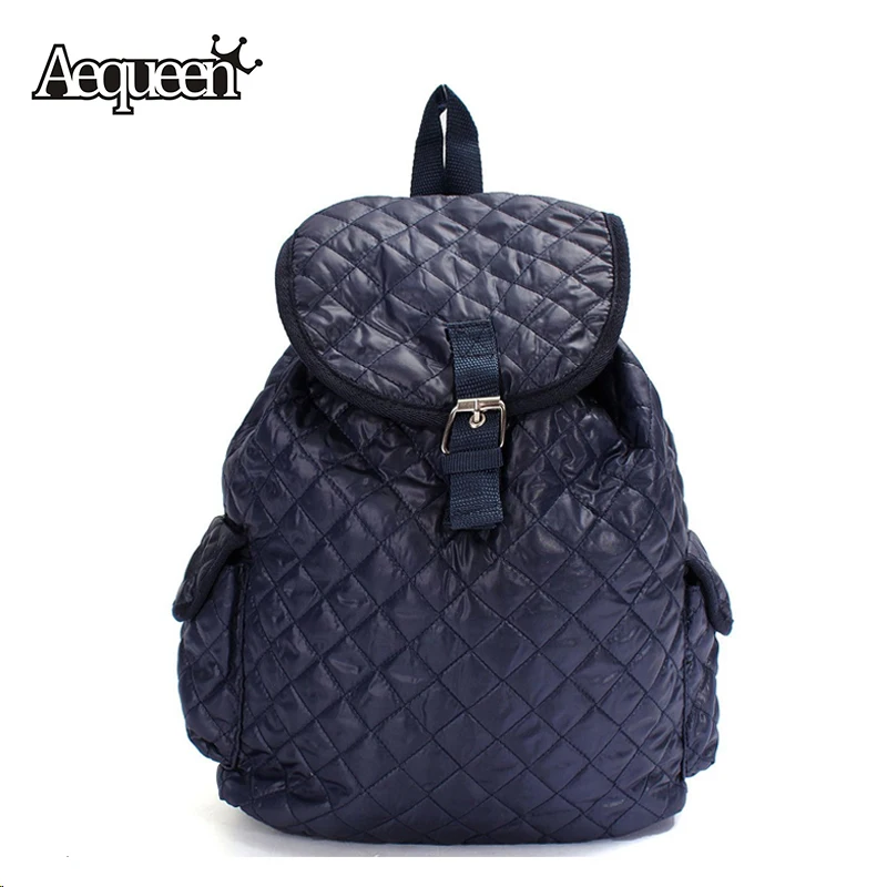 

Women Nylon Backpacks Solid Plaid Racksack Casual Travel  Laptop Girls Students Daypack Female Mochila Spring Summer Type