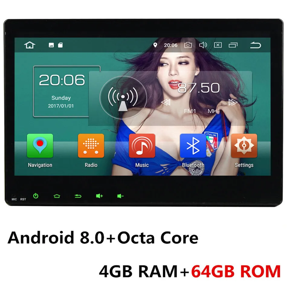 10," ips Octa Core 4G wifi Android 8,1 4G B оперативная память 6 4G B rom автомобильный dvd-плеер стерео радио gps ГЛОНАСС для Honda вариабельности сердечного ритма Vezel 2013 - Цвет: Android 8.0 x 64GB