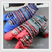 Pet clothes printing four cotton Tactic thickened Bichon dog clothes autumn and winter medi-care pet clothing