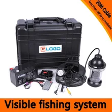 (1 Set) 20M Cable Underwater inspection Camera 360 degree rotation angle with white LED night version Fishing camera Fish finder