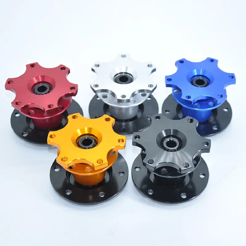 Golden Steering Wheel Snap Off Quick Release Hub Adapter Boss Kit Universal Steering Wheels