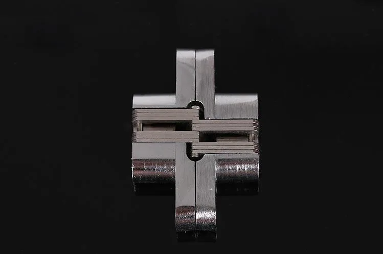 Stainless Steel Hidden Hinges 69X16MM three dimensional Adjustable Invisible Concealed Door Hinges for Folding Door 2pcs