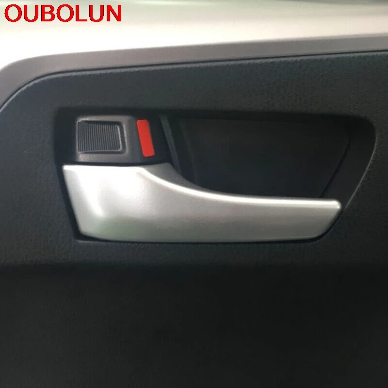 Oubolun 4pcs For Toyota Rav4 Rav 4 2016 Abs Matte Plastic Inner