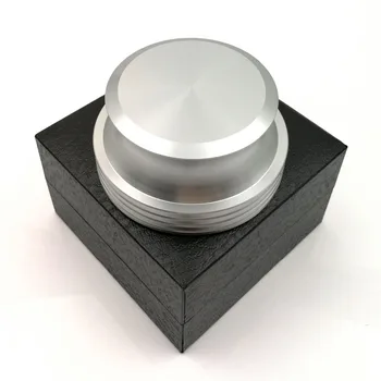

Record Weight Turntable Vinyl Clamp LP Disc Stabilizer in Silver Finish