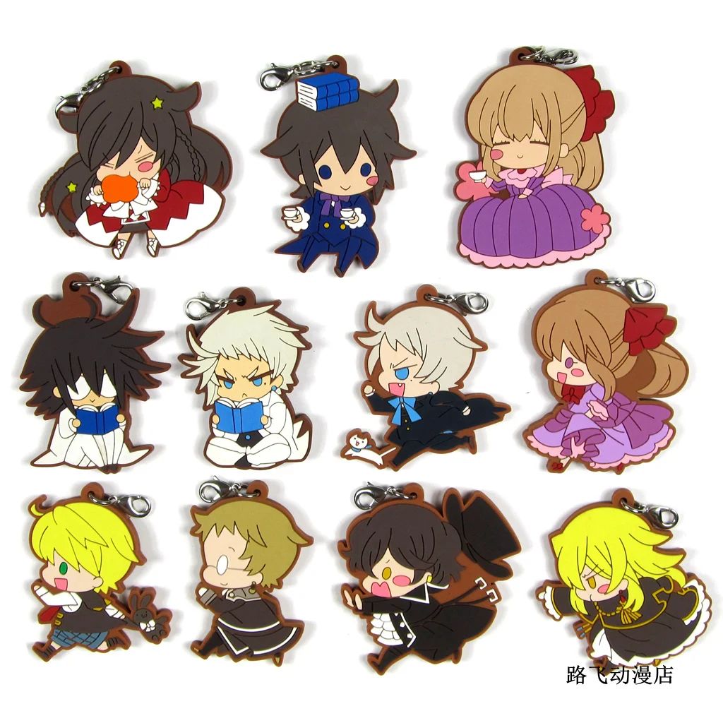 Pandora Hearts фигурка аниме модель резиновый брелок Ada Vessalius Oscar. Jack Oz. Pendnat 6 см|Игровые