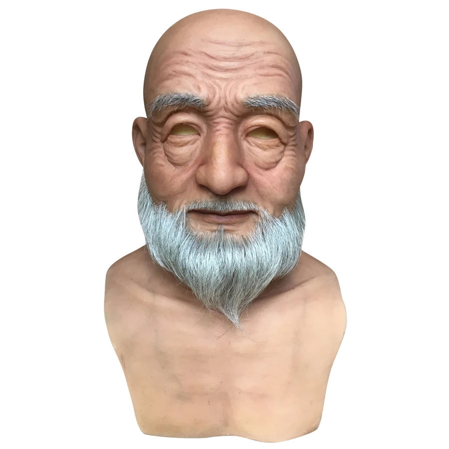 Buy Silicone mask Old man mask real man mask face
