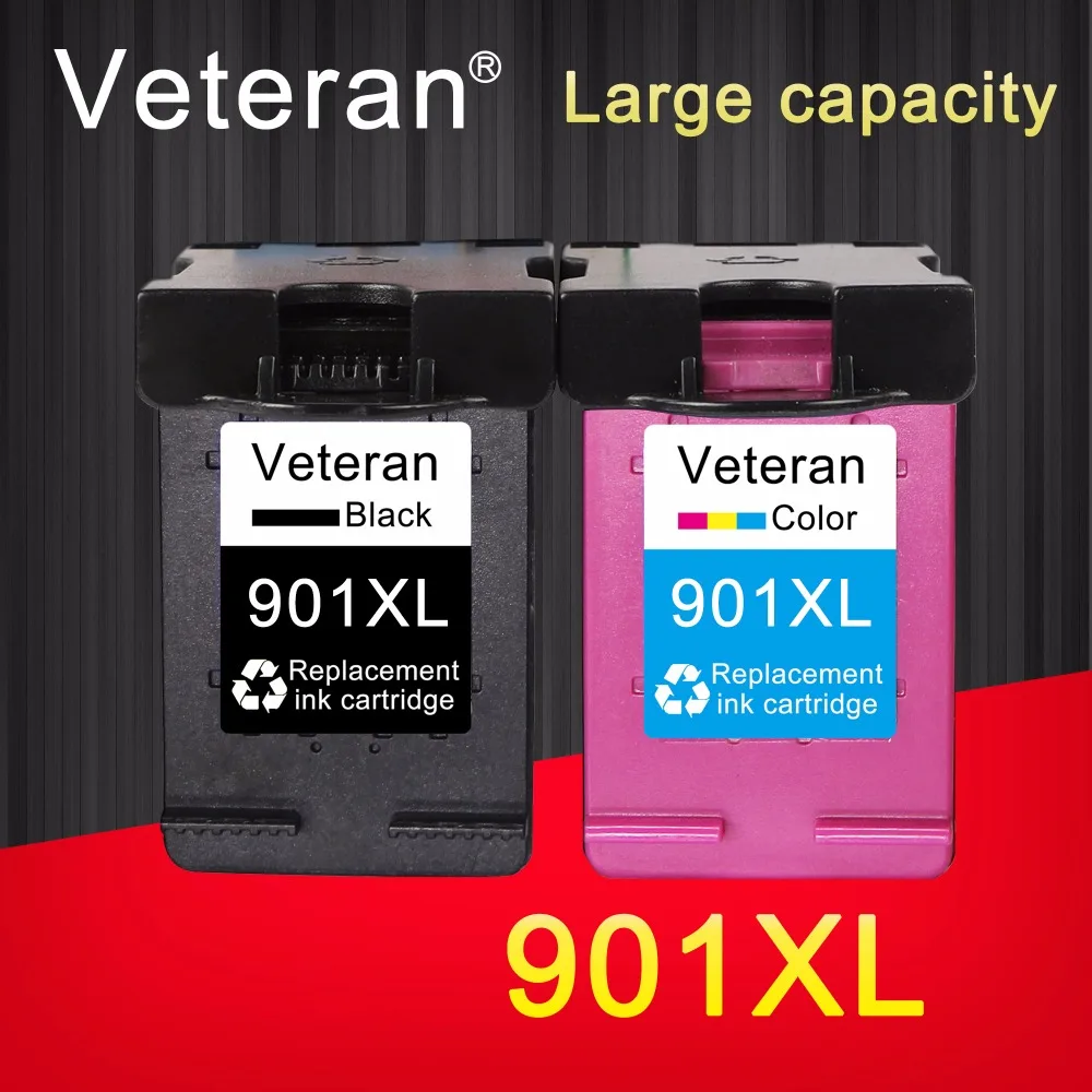 

Veteran 901XL Cartridge Compatible for hp 901 xl hp901 Ink Cartridge for Officejet 4500 J4500 J4540 J4550 J4580 J4680 printer