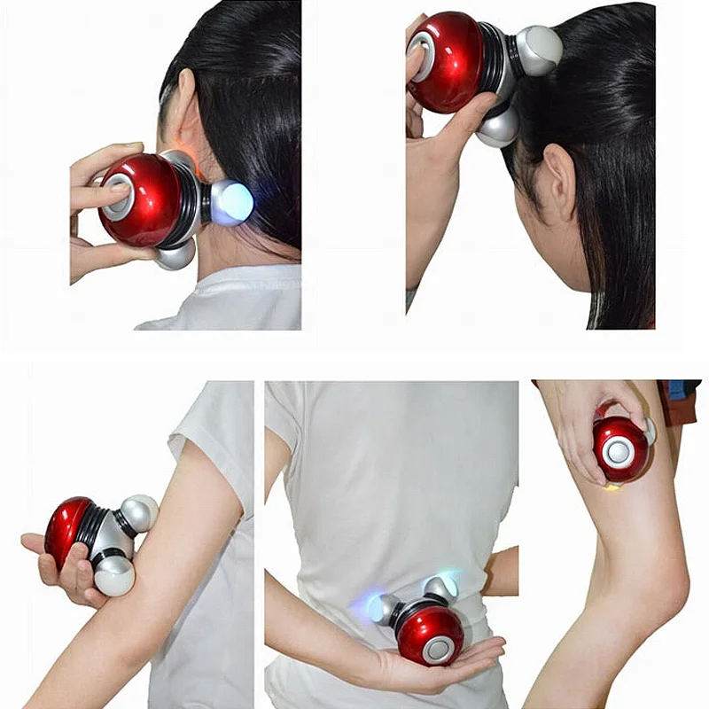 Chialstar Powerful Mini Electric Massager Vibrator Portable Full Body Vibrating Massage with Led Light