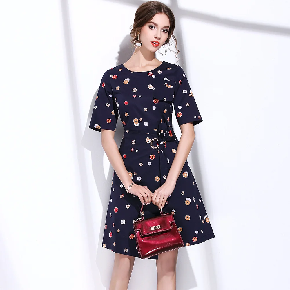 Buy Cheap BURDULLY 2017 British style Big brand New Summer Fashion Women Tropical Swing A-line Dresses Elegant Fresh Floral Print Dress