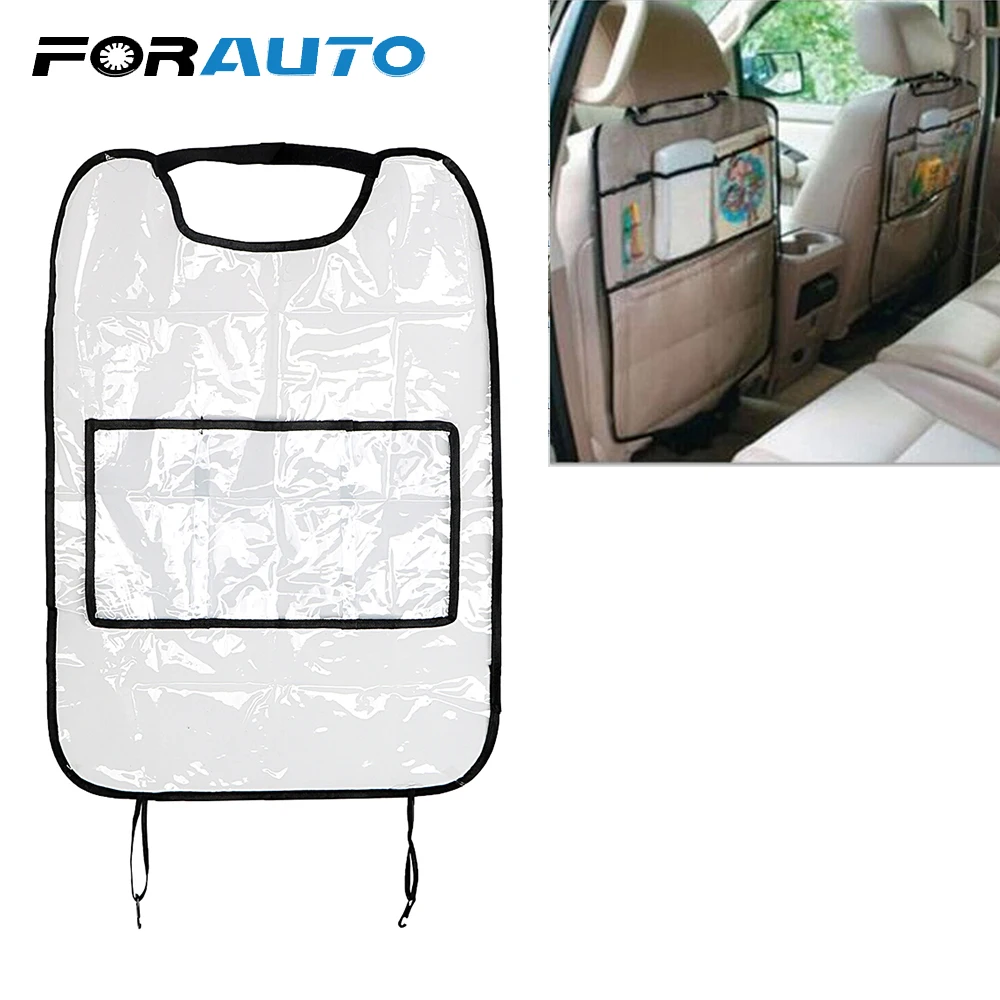

FORAUTO For Children Kick Mud Mats Seat Back Protector Car Seat Covers With Bag Car Storage Bags Travel Organizer Waterproof