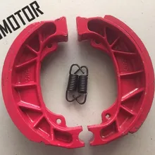 Высокая производительность красного цвета задние тормозные колодки для китайский GY6 Скутер Honda CG125 QJ Мотоцикл ATV Мопед Go Kart Мотоцикл части