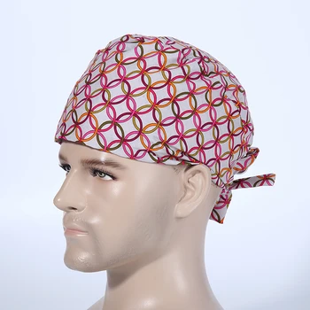 

202 Rushed Sale Medical Scrubs Women Scrub 2020 Cotton Surgical Caps Man ,doctor And Nurse Medical 100% Print Cap 2020052