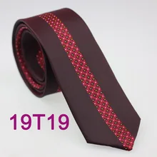 YIBEI Coachella Галстуки мужские красные черные в полоску с розовыми золотыми точками черные пледы Тощий шейный платок из микрофибры 6 см шеи галстуки тонкий галстук